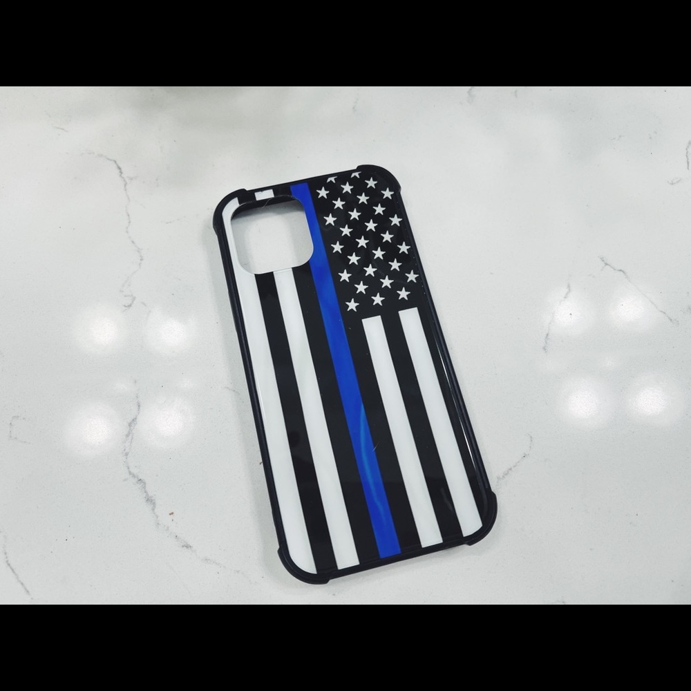 iphone 12 blue line phone case